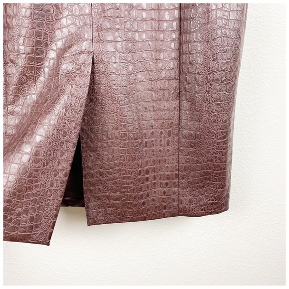 7 For All Mankind Strapless Textured Dress in Deep Burgundy - Picture 5 of 9